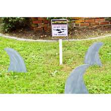 Load image into Gallery viewer, Decorate your Jaws Party with these fun shark decorative signs. You will receive a PDF file formatted 8 ½ X 11inches with 8 different Shark Warning Signs. Two of the signs can be edited with your child's name.
