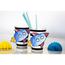 Load image into Gallery viewer, This party package is outta this world !! Use this template to decorate your Space Party. The template can be personalized with your child&#39;s name and age.