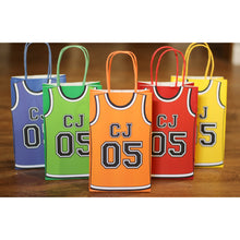 Load image into Gallery viewer, Slam Dunk!! Decorate your goodie bags with these personalized Basketball Party Templates.  This PDF file includes a basketball thank you tag so you can personalize them with your guests names or your child&#39;s name.