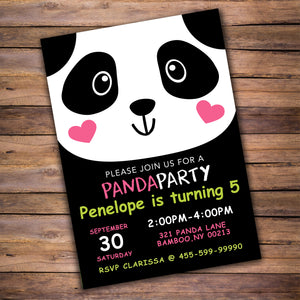 Party like a Panda Invitation
