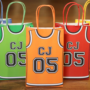 Slam Dunk!! Decorate your goodie bags with these personalized Basketball Party Templates.  This PDF file includes a basketball thank you tag so you can personalize them with your guests names or your child's name.