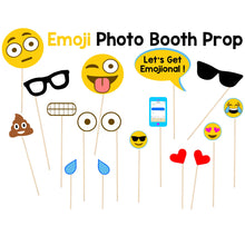 Load image into Gallery viewer, Use this Emoji PDF Template to create your own Photo Booth Props. Print and paste a wooden dowel stick. 