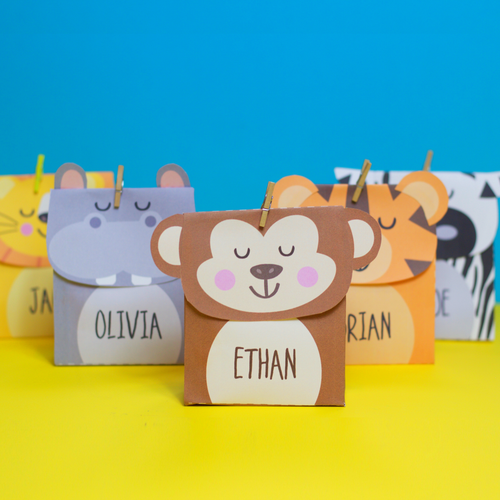Safari Animals Mini Favor Box