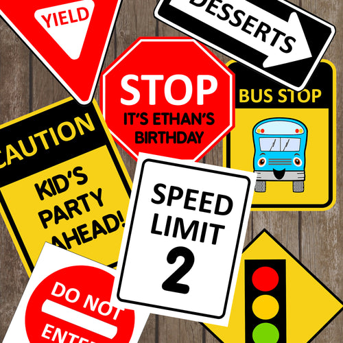 The wheels on bus go round and round! The template will include 8 different Wheels on the Bus Traffic Signs. Some of the the designs in this package can be personalized with name and/or age. 